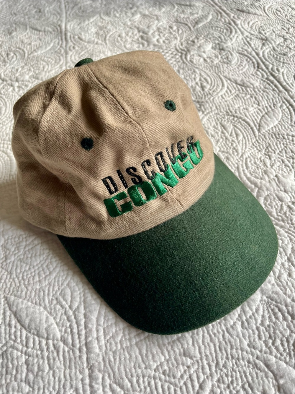 Pepsi Hat Discover Congo Khaki and Forest Green Baseball Cap - Headshot KC Caps